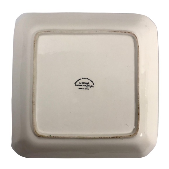 SANGO Sweet Shoppe Christmas Snowman by Sue Zipkin Square Candy Dish #0996-97 - Picture 3 of 8